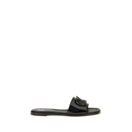 Valentino Garavani Schwarze Bos Taurus Kalbsleder-Sandalen