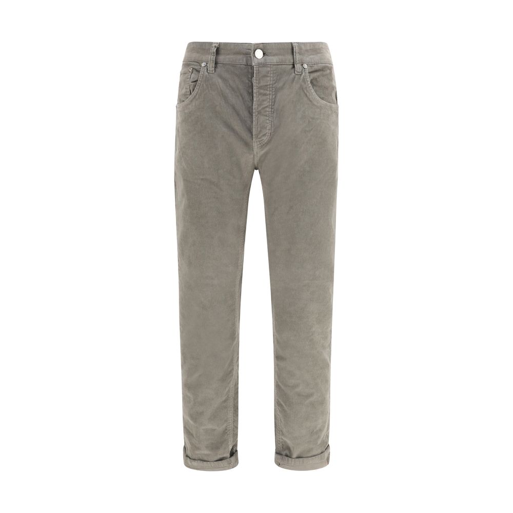 PT Torino Graue Baumwoll-Freizeithose
