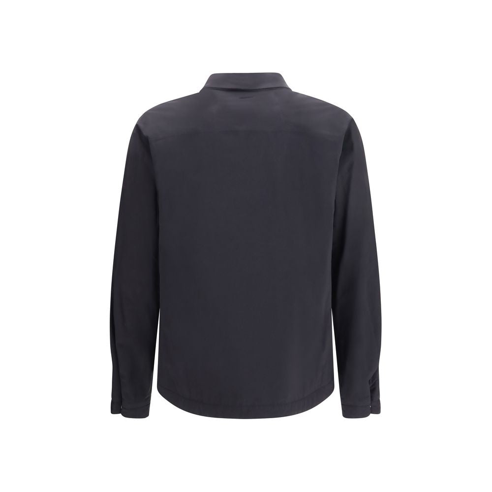LAMINAR Schwarze Polyamid-Jacke in voller Länge