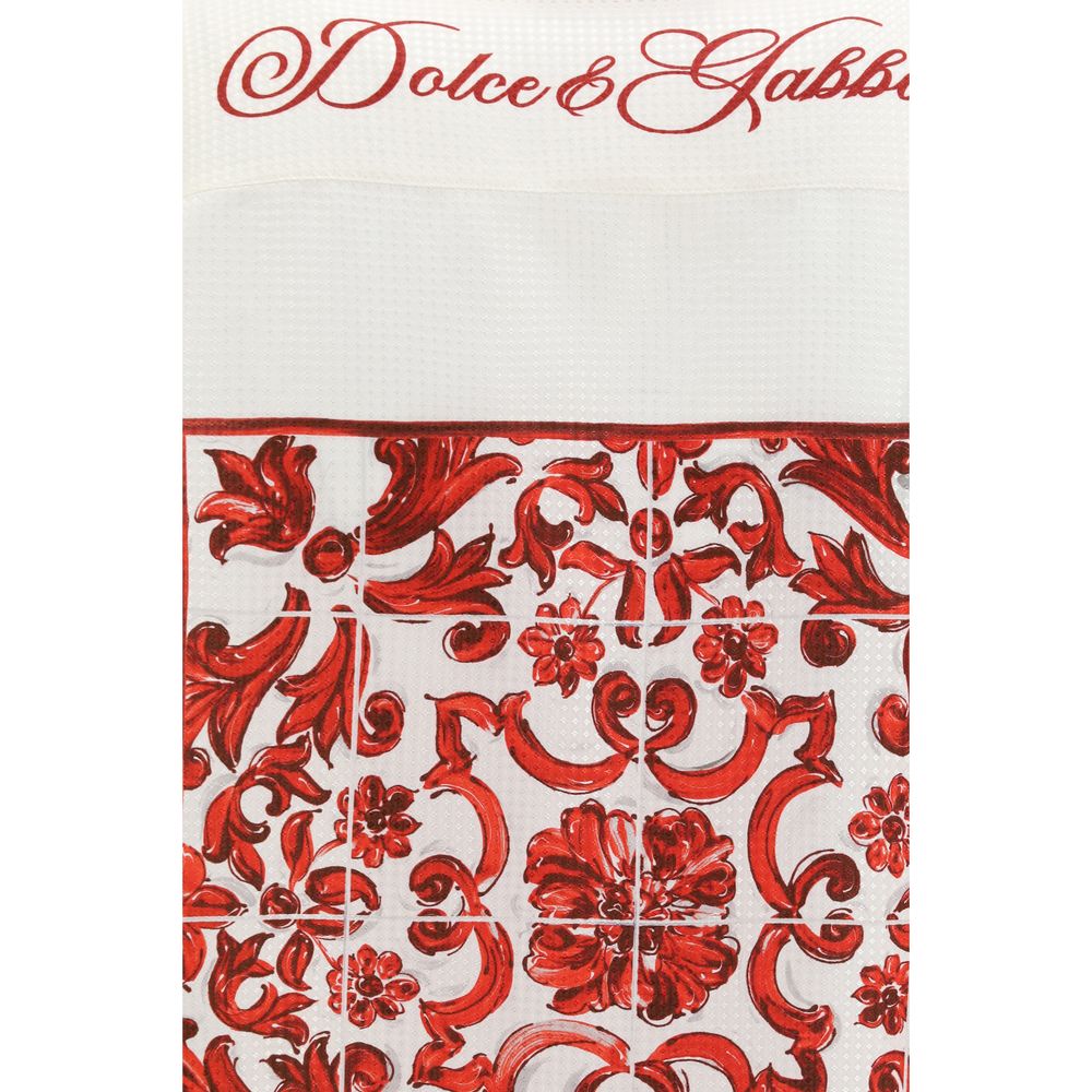 Dolce & Gabbana Weißes Hemd aus Seide mit Muster