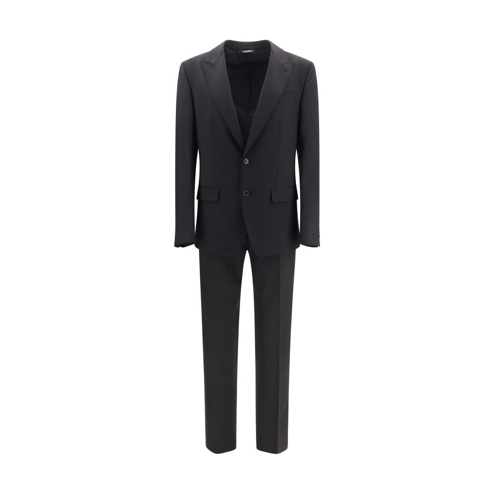 Dolce & Gabbana Anzug Aries aus schwarzer Wolle, zweiteilig