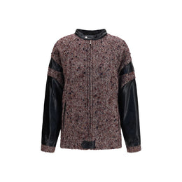 Kristina Ti Mehrfarbige Jacke aus Ovis Aries Wolle, durchgehend