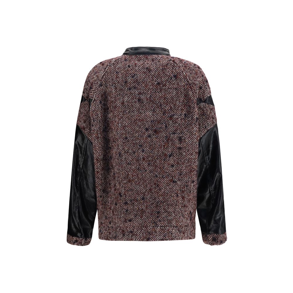Kristina Ti Mehrfarbige Jacke aus Ovis Aries Wolle, durchgehend