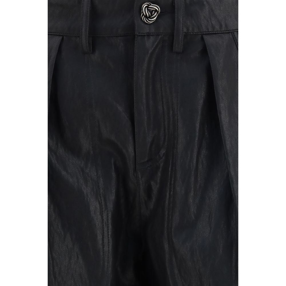 Kristina Ti Schwarze Freizeithose aus Polyester
