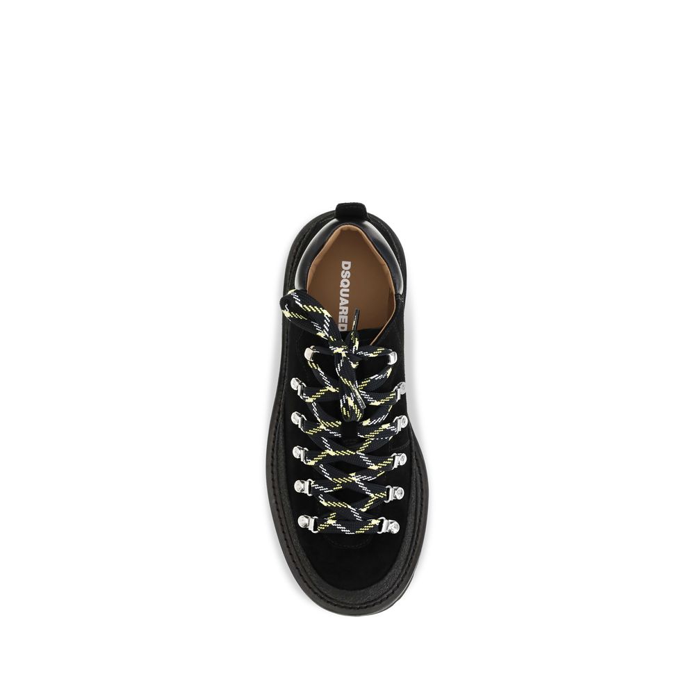 Dsquared² Schwarze Bos Taurus Kalbsleder Sneaker