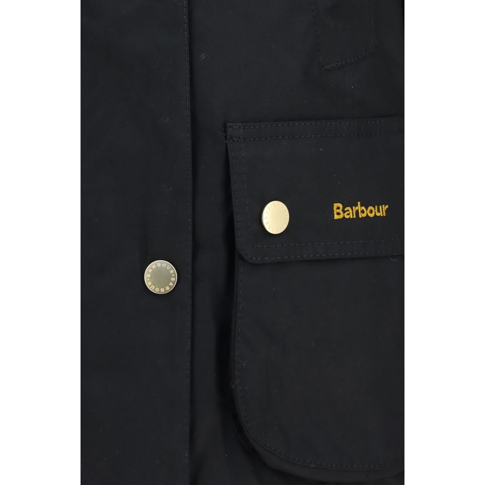 Barbour Schwarze Baumwoll-Shell-Jacke