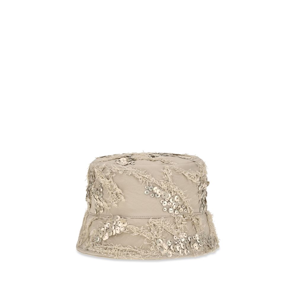 Brunello Cucinelli Beige Seiden-Hut