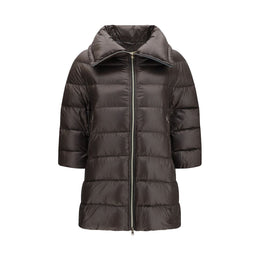 Herno Graue Polyester-Jacke in voller Länge