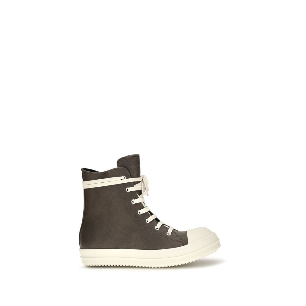 Rick Owens Braune Kalbsleder Bos Taurus High-Top-Sneaker