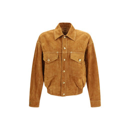 Versace Braune Lammlederjacke Ovis Aries Aries