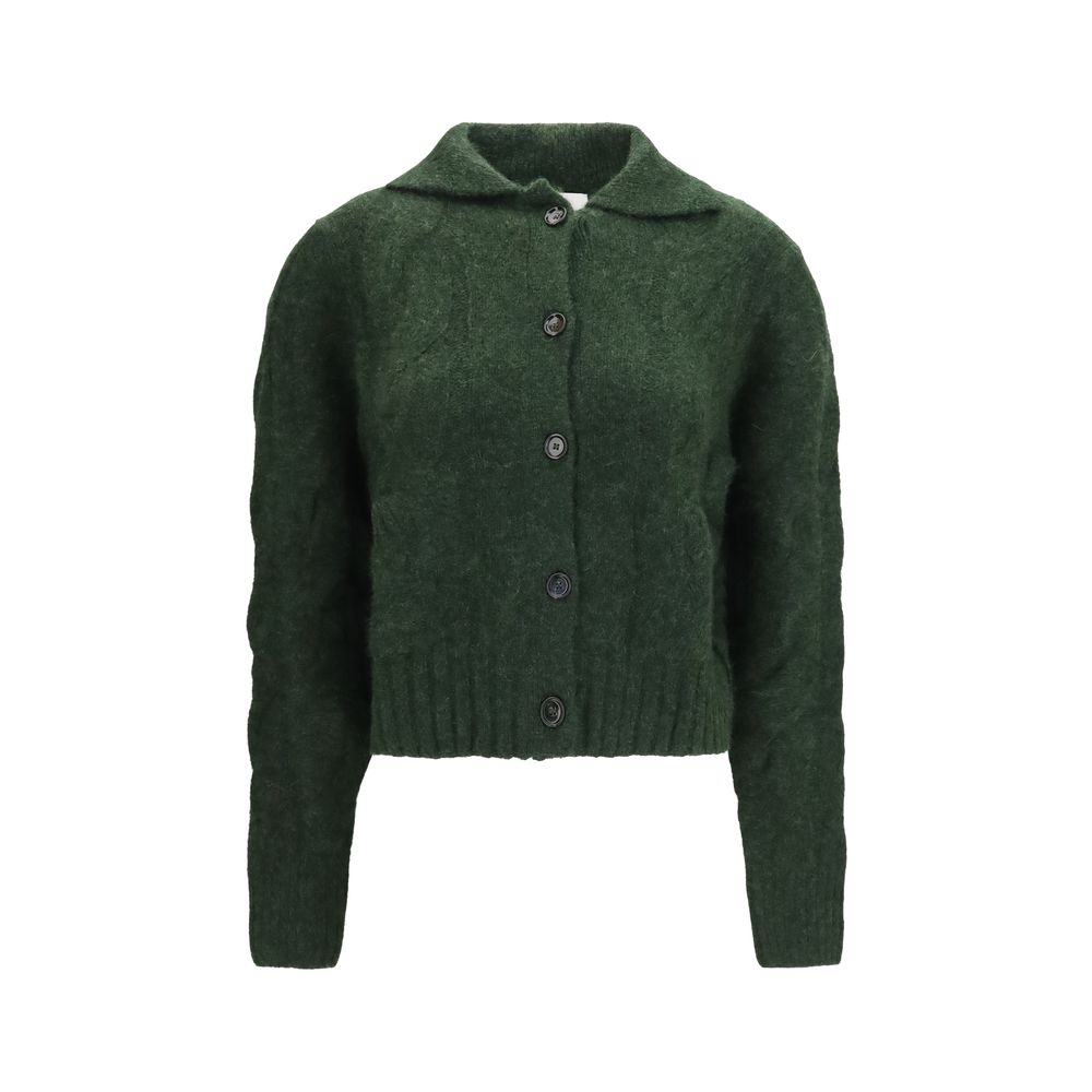 Allude Zweifarbige Kaschmir-Strickjacke
