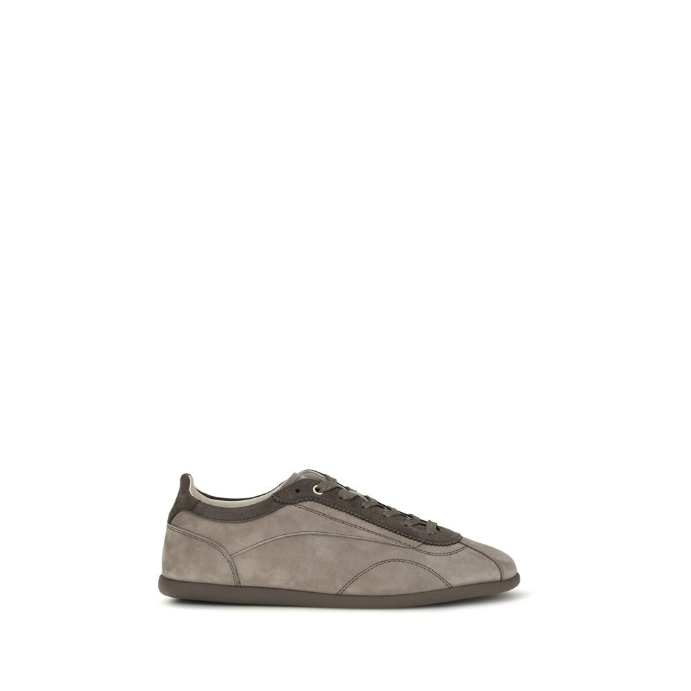 Brunello Cucinelli Graue Bos Taurus Kalbsleder-Sneakers