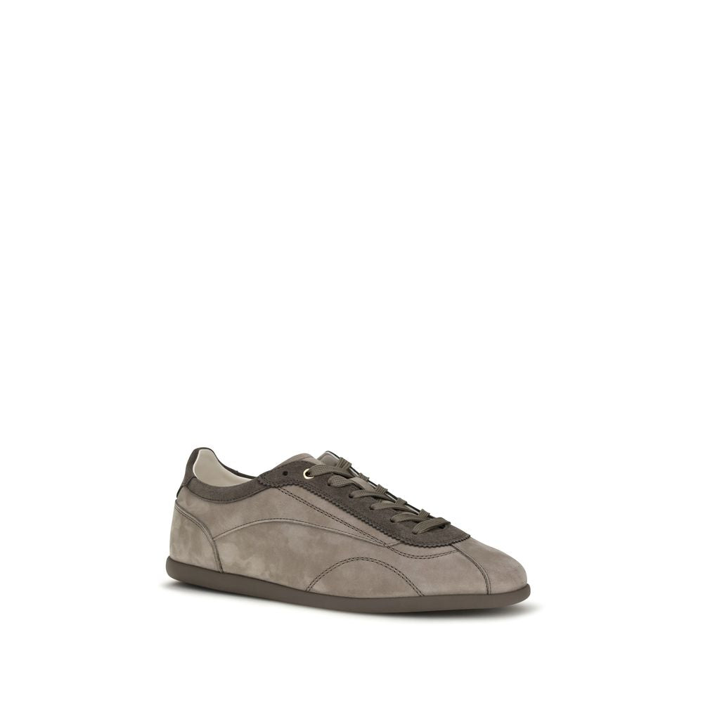 Brunello Cucinelli Graue Bos Taurus Kalbsleder-Sneakers