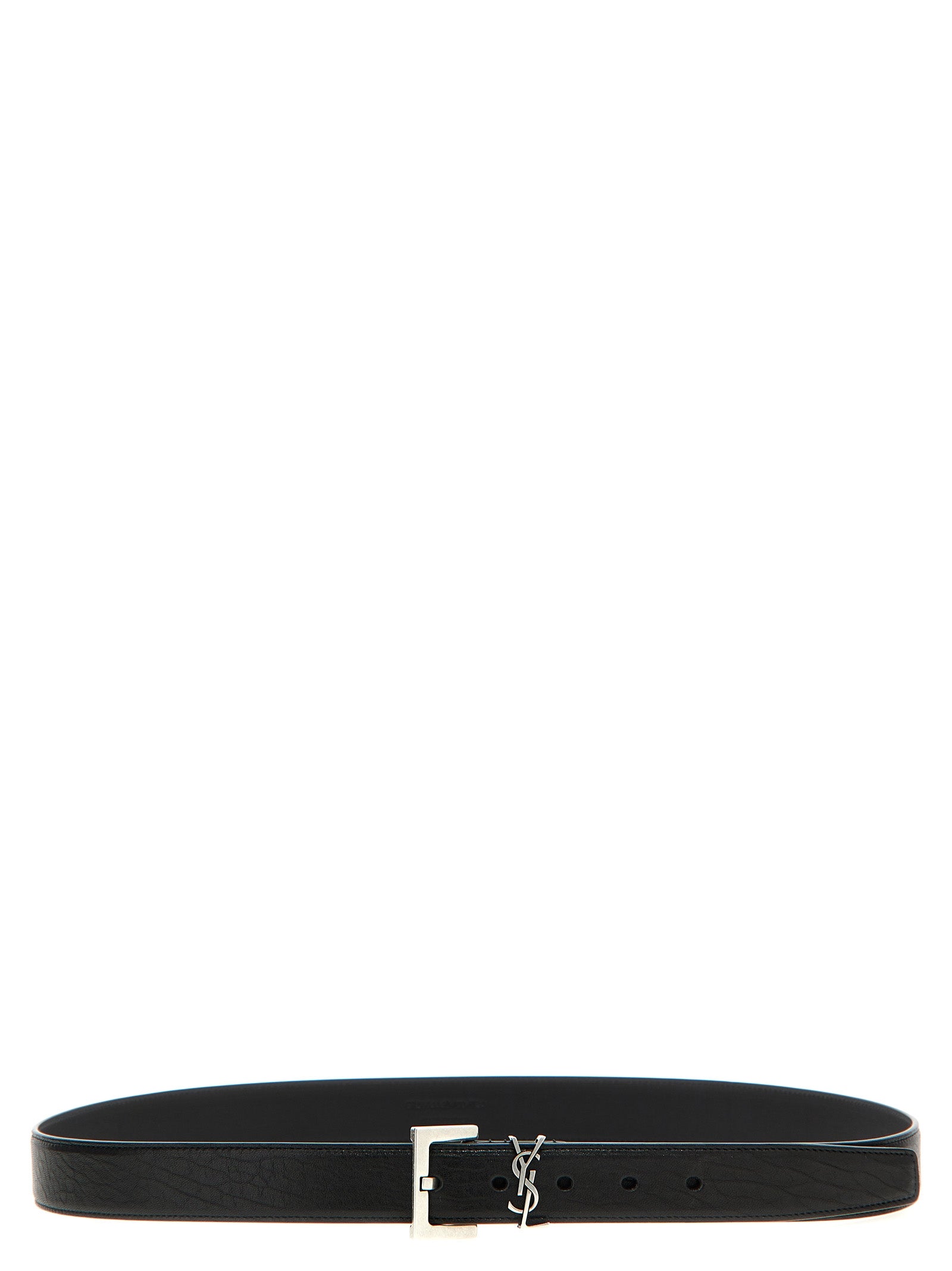Saint Laurent Schwarzer Ledergürtel Regular