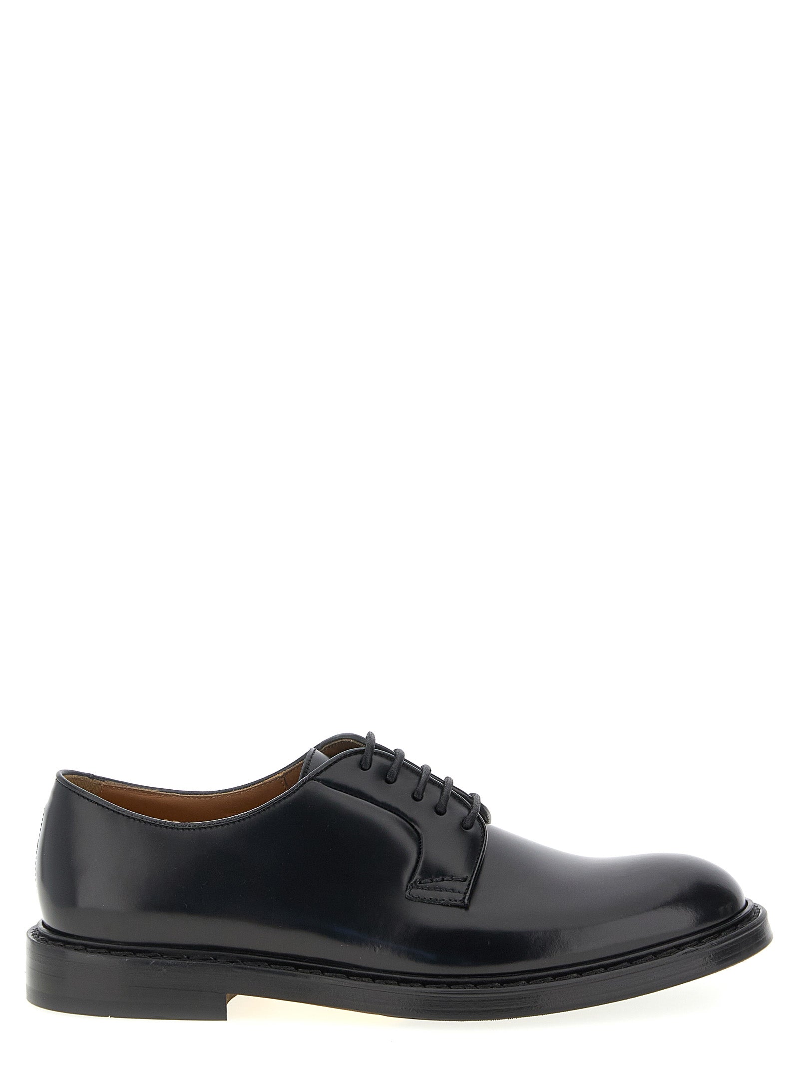 Doucal's Schwarze Oxford- und Derby-Schuhe aus Kalbsleder
