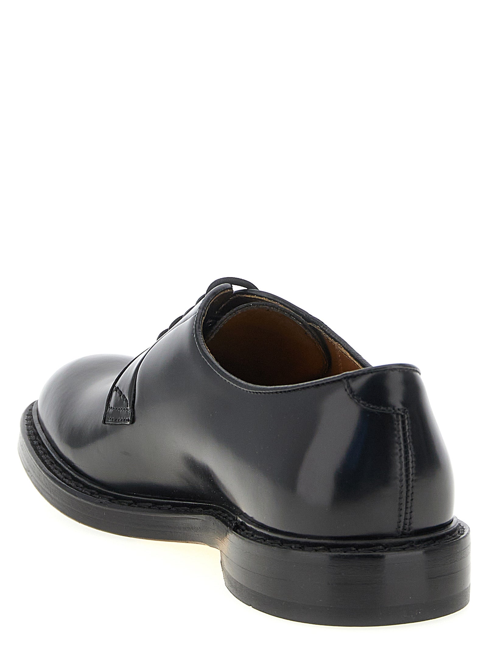 Doucal's Schwarze Oxford- und Derby-Schuhe aus Kalbsleder