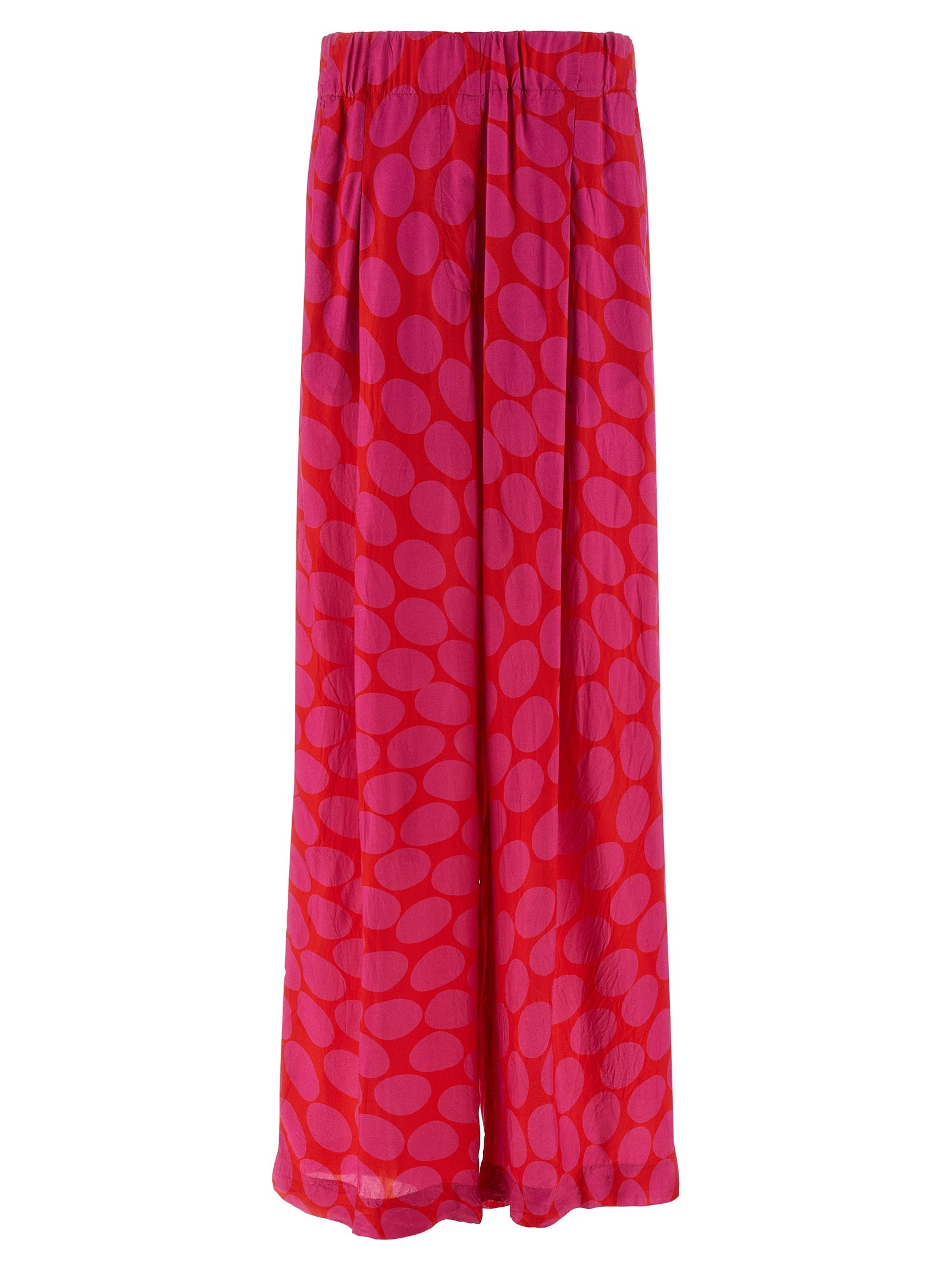 Dries Van Noten Fuchsia Viskose Freizeithose