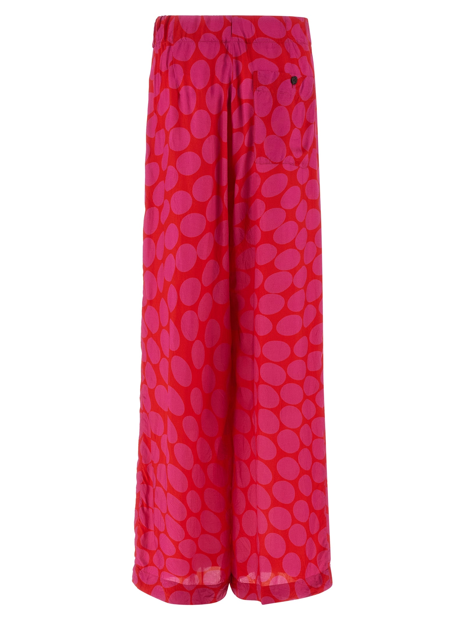 Dries Van Noten Fuchsia Viskose Freizeithose