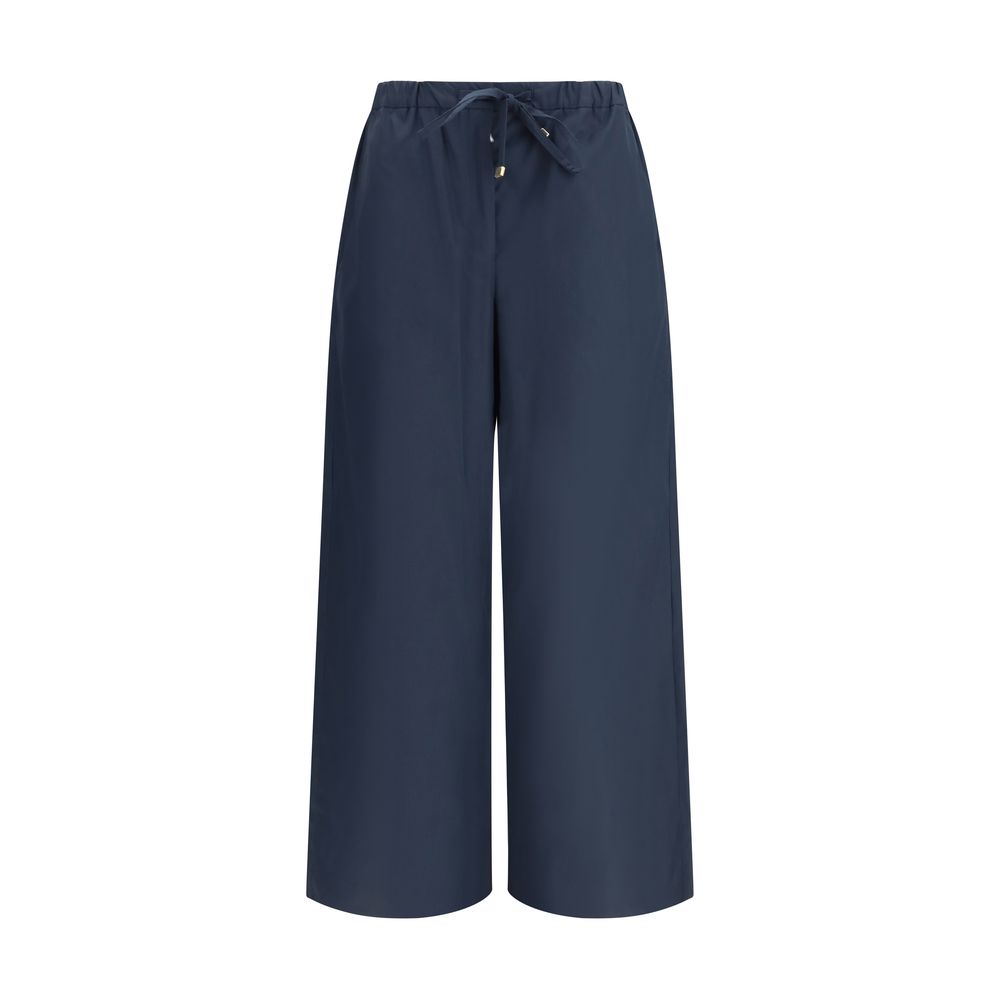 'S Max Mara Blaue Baumwoll-Freizeithose