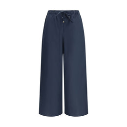 'S Max Mara Blaue Baumwoll-Freizeithose