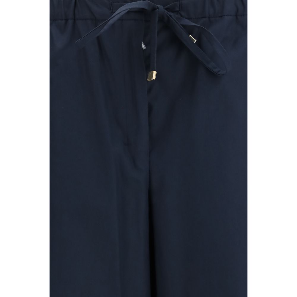 'S Max Mara Blaue Baumwoll-Freizeithose