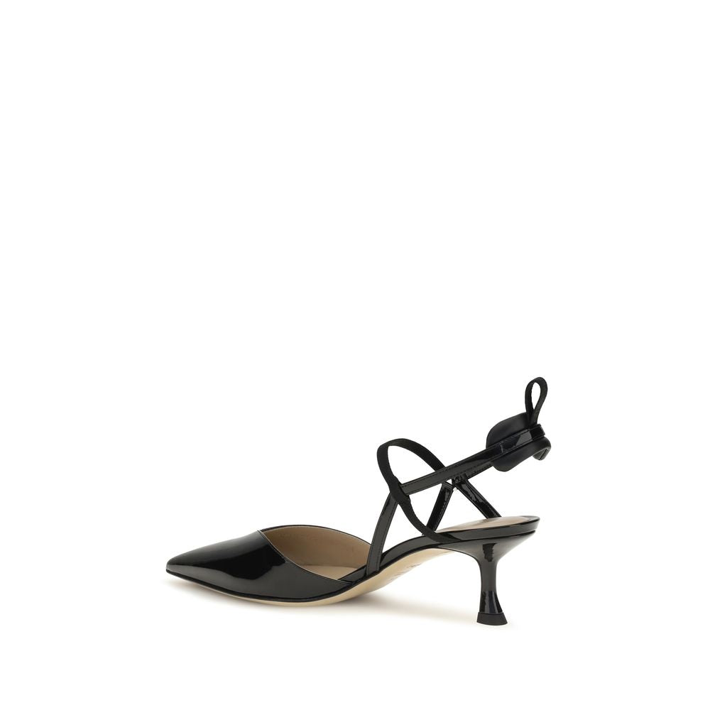 Fendi Schwarze Pumps aus Kalbsleder Bos Taurus mit hohem Absatz