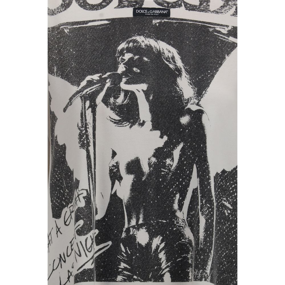 Dolce & Gabbana Graues Baumwoll-T-Shirt