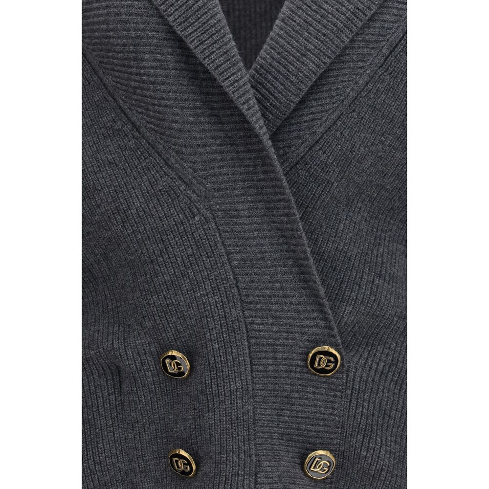 Dolce & Gabbana Grauer Woll Cardigan Ovis Aries