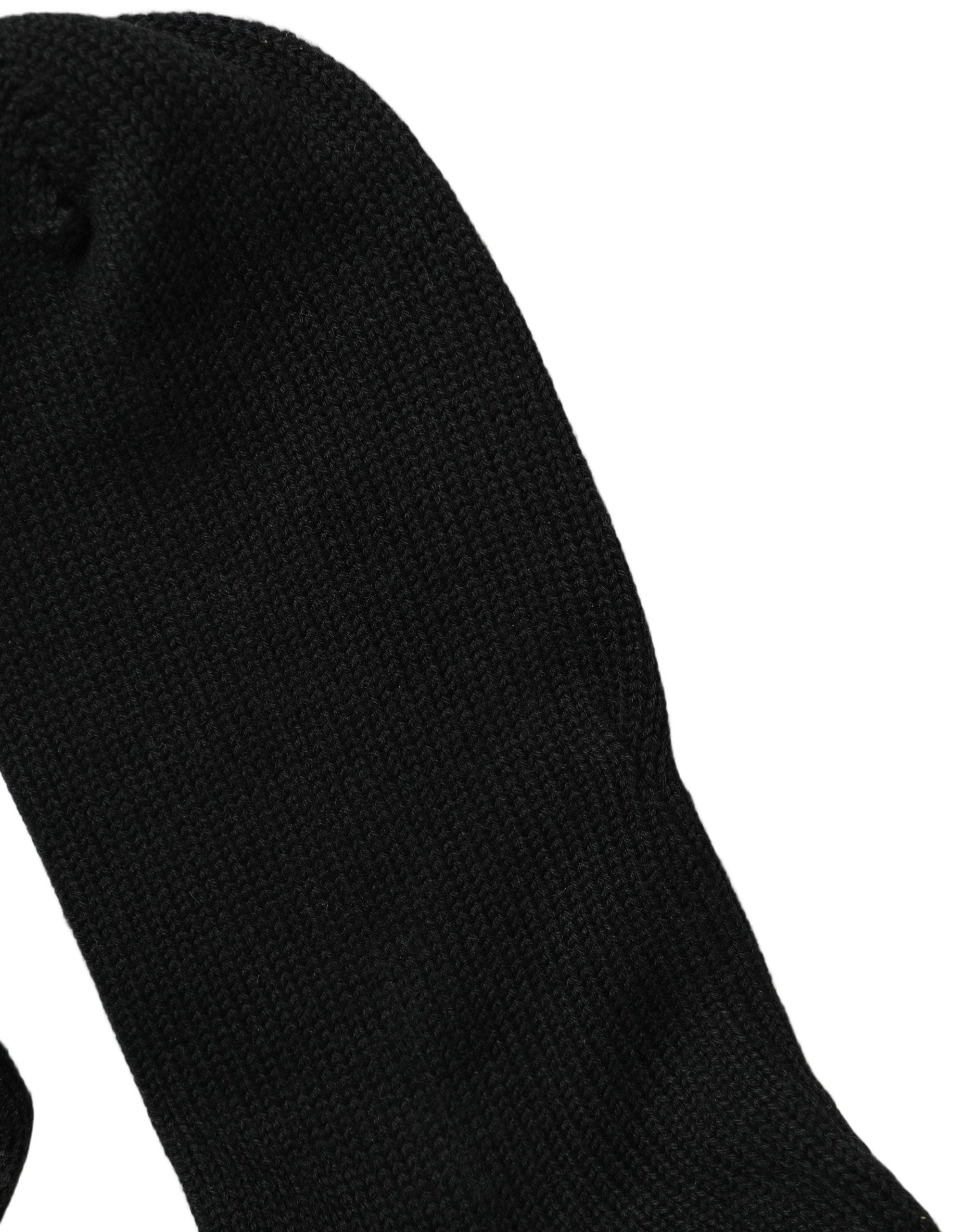 Dolce & Gabbana Schwarze Socken aus Baumwollstrick mit Pailletten, mittellang, als Accessoire