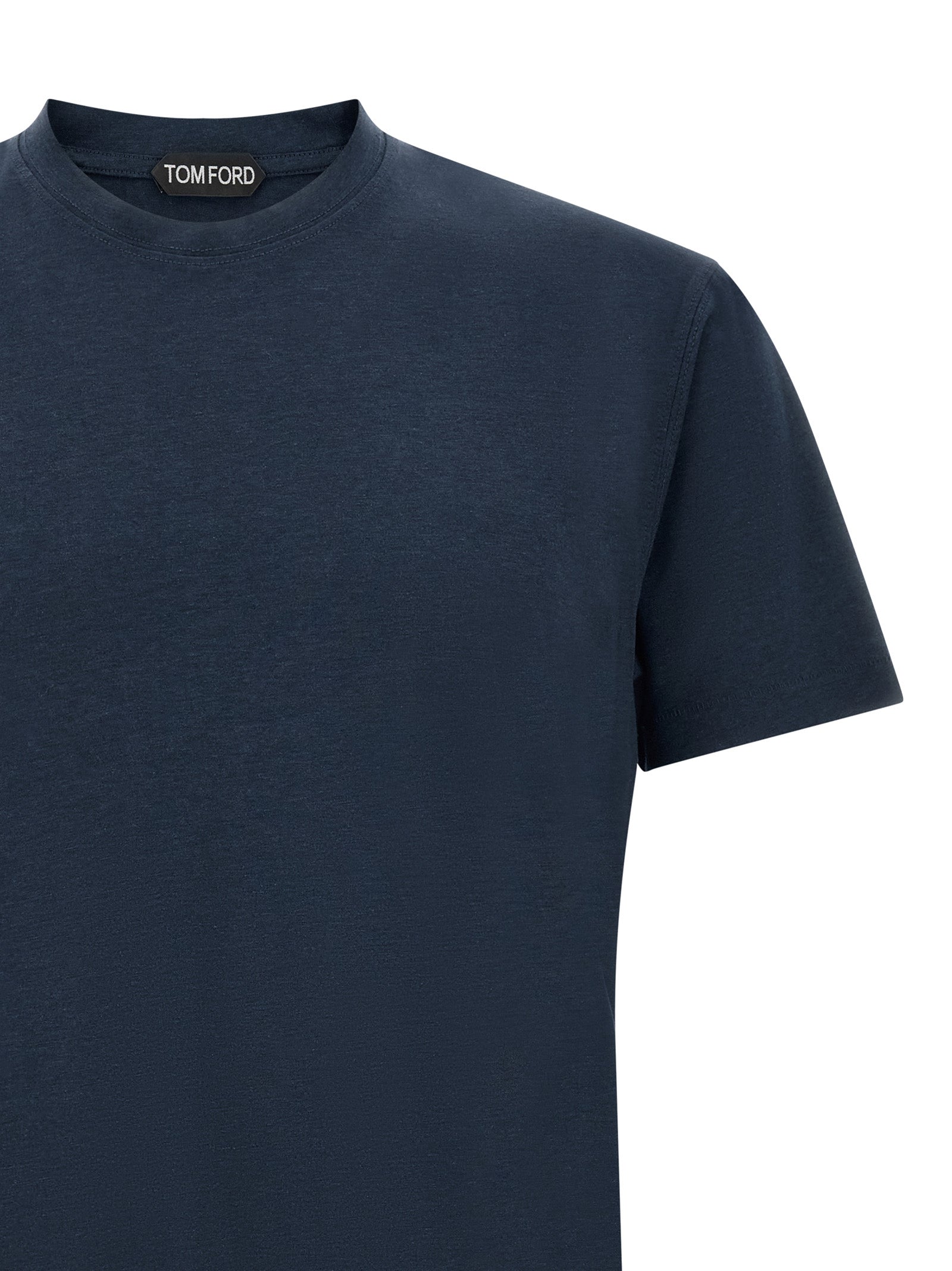 Tom Ford Blaues Lyocell T-Shirt