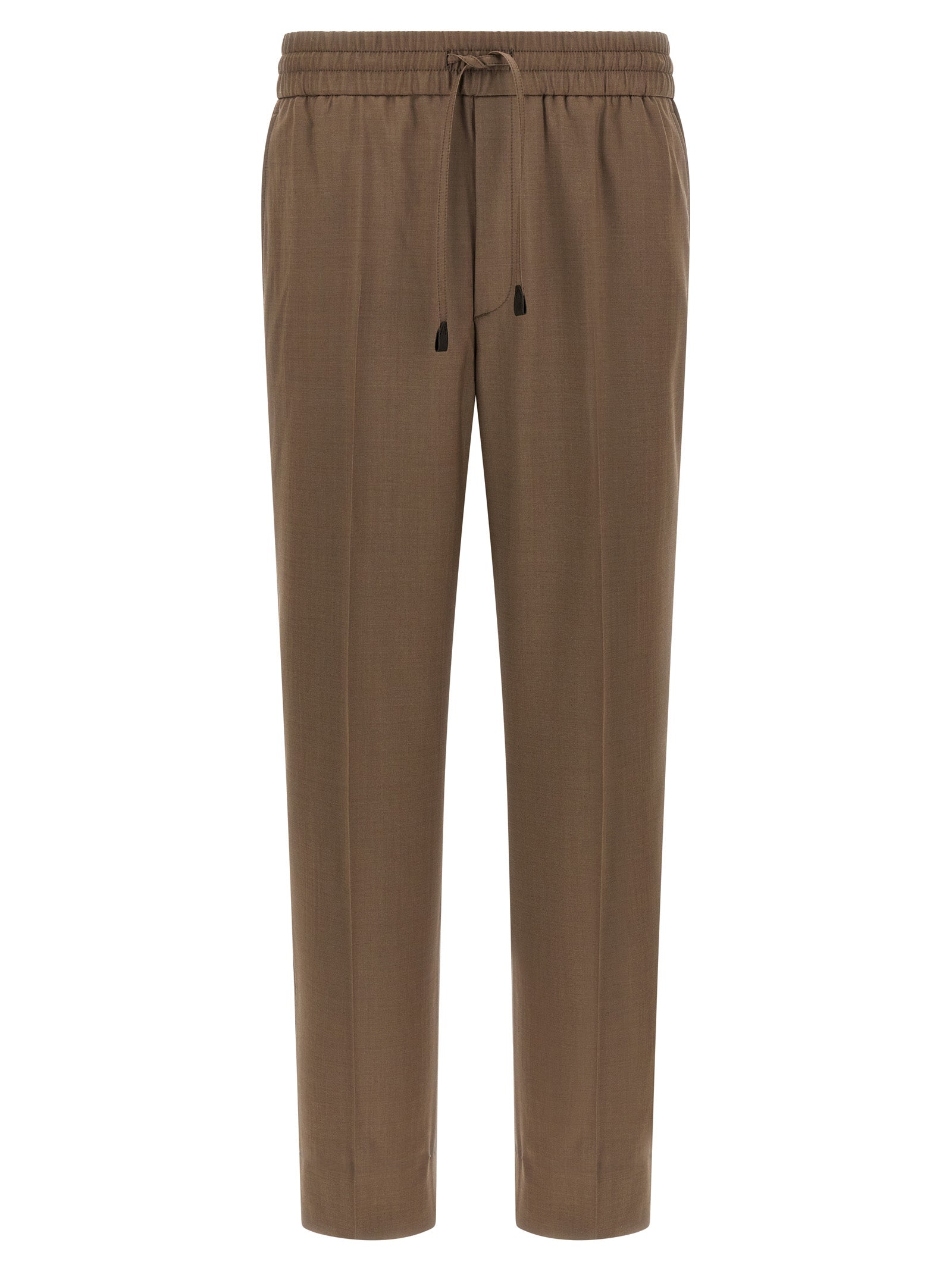 Brioni Braune Woll-Freizeithose