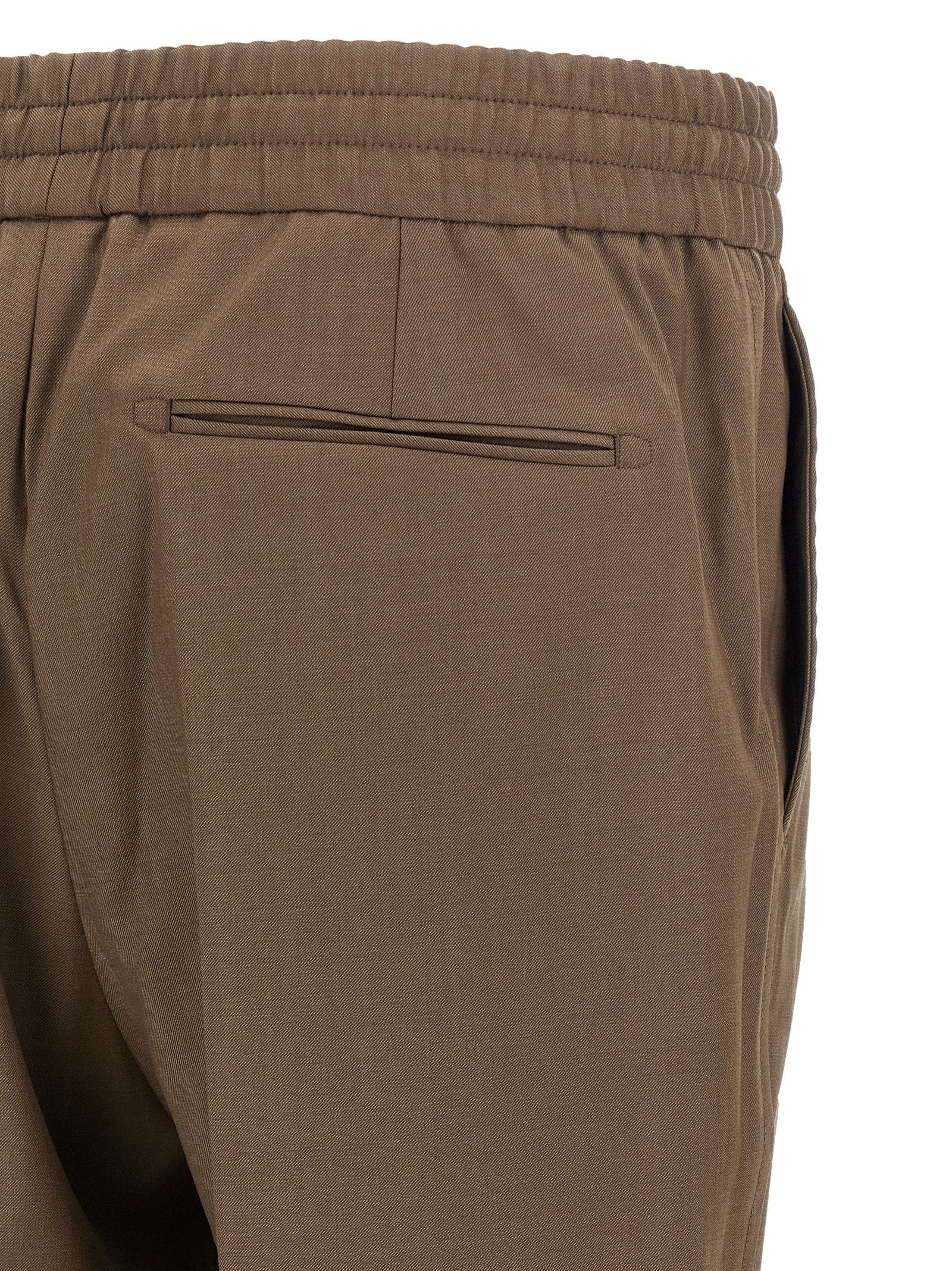 Brioni Braune Woll-Freizeithose