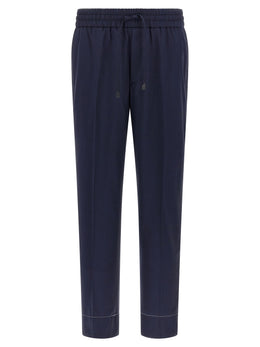 Brioni Blaue Wollhose