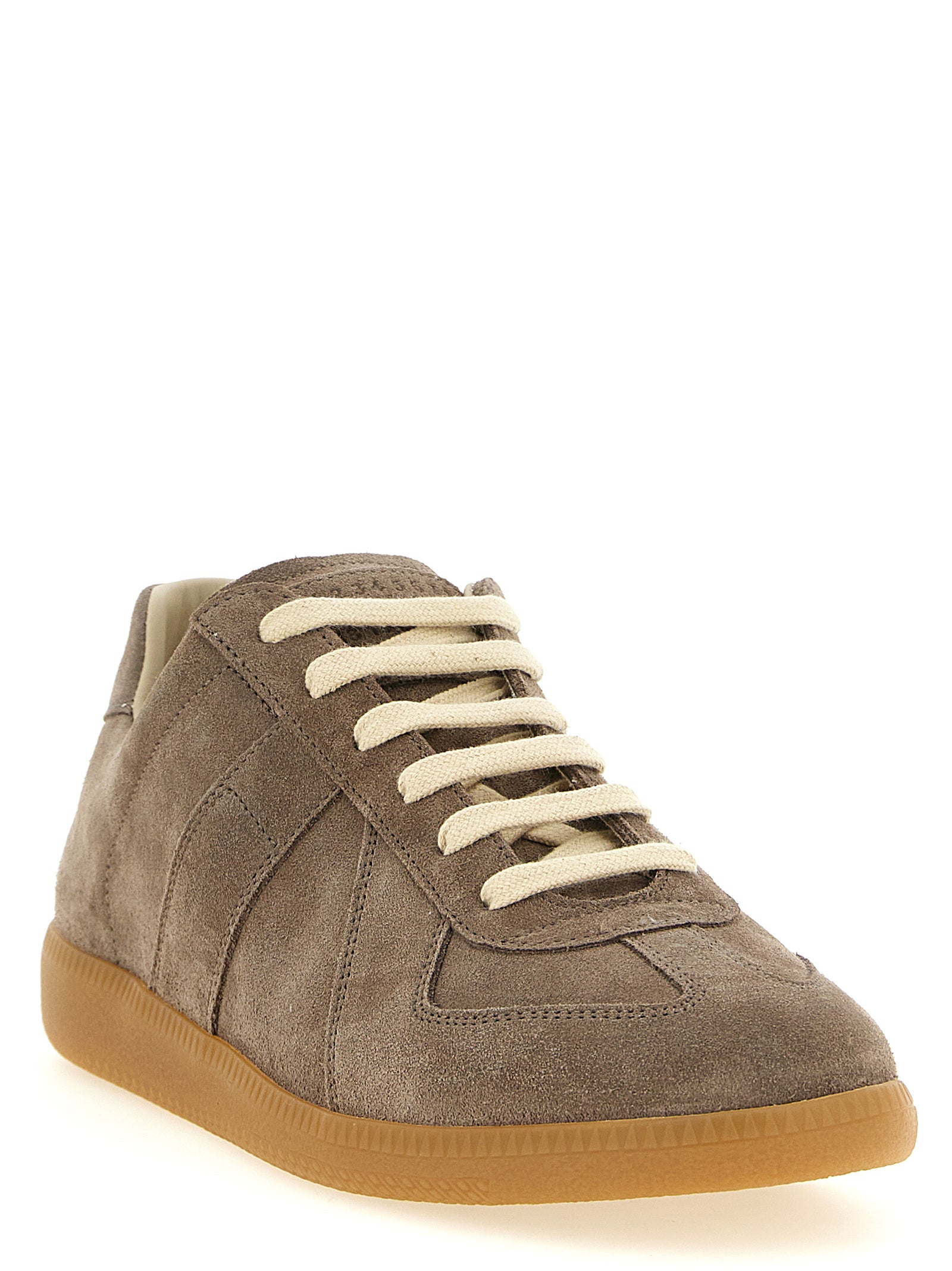 Maison Margiela Beige Kalbsleder Low-Top-Sneaker