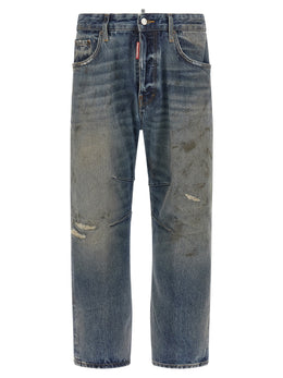 Dsquared² Blaue Baumwolljeans im Relaxed Fit