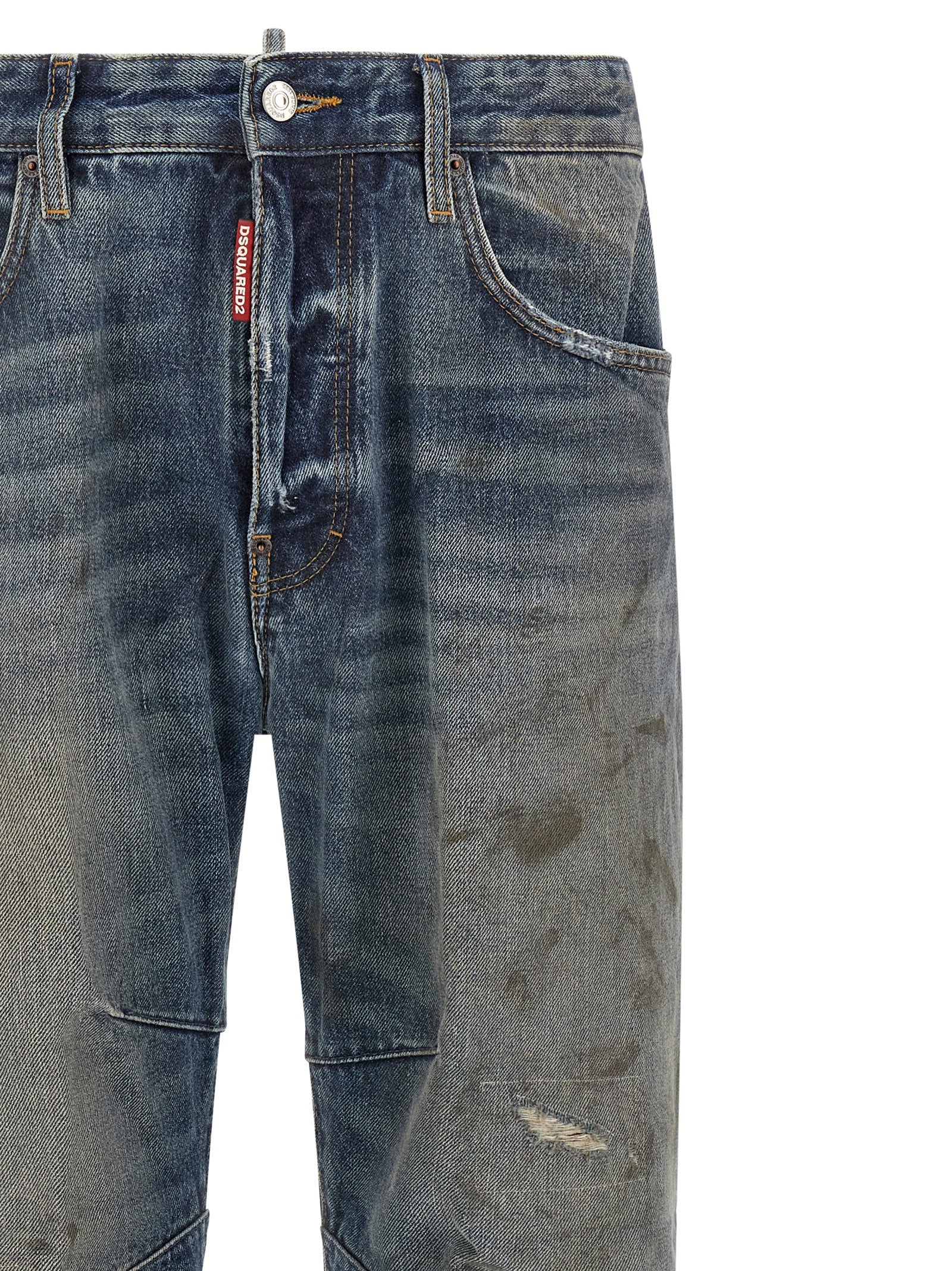 Dsquared² Blaue Baumwolljeans im Relaxed Fit