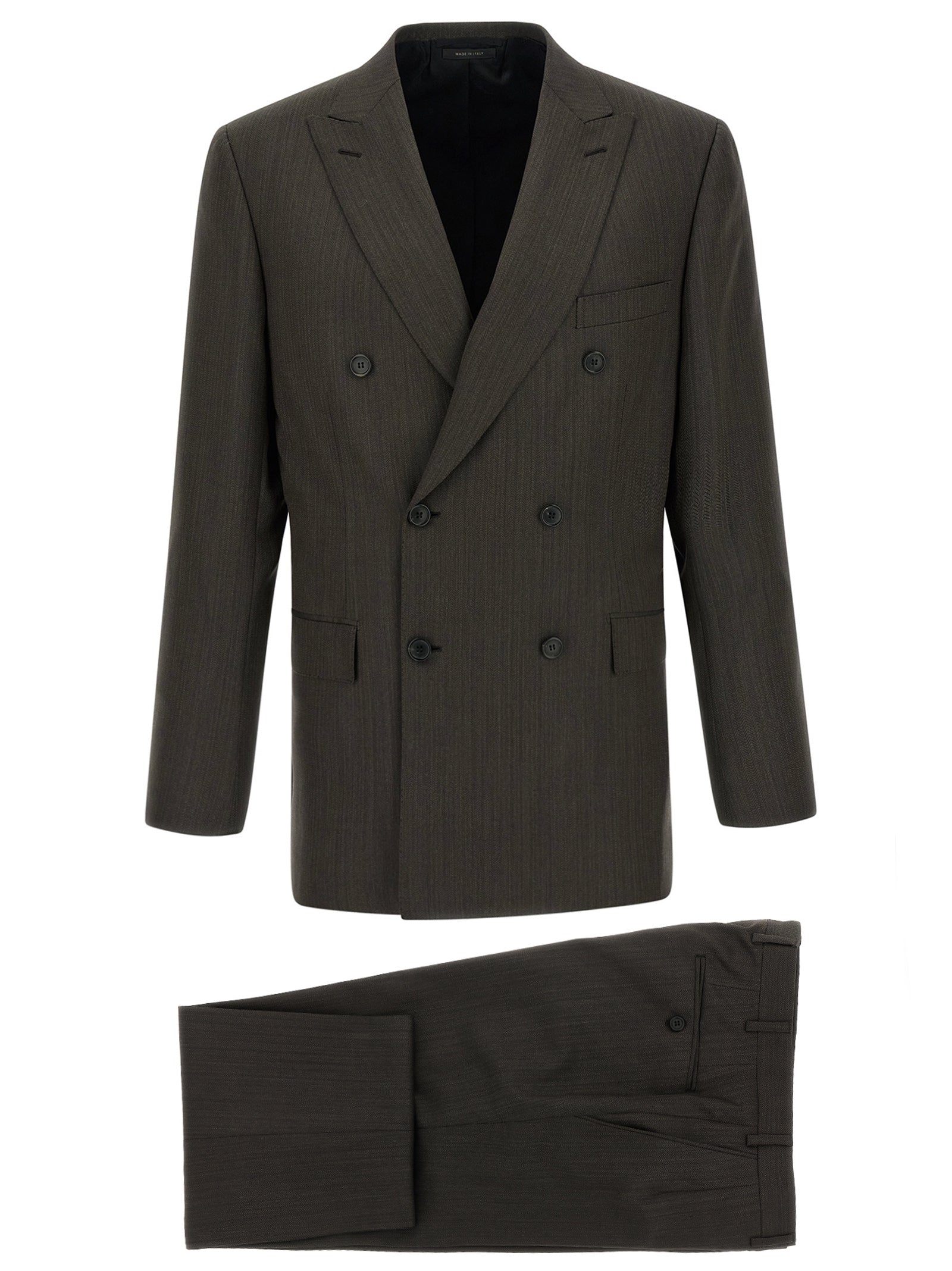 Brioni Brauner Woll-Zweiteiler