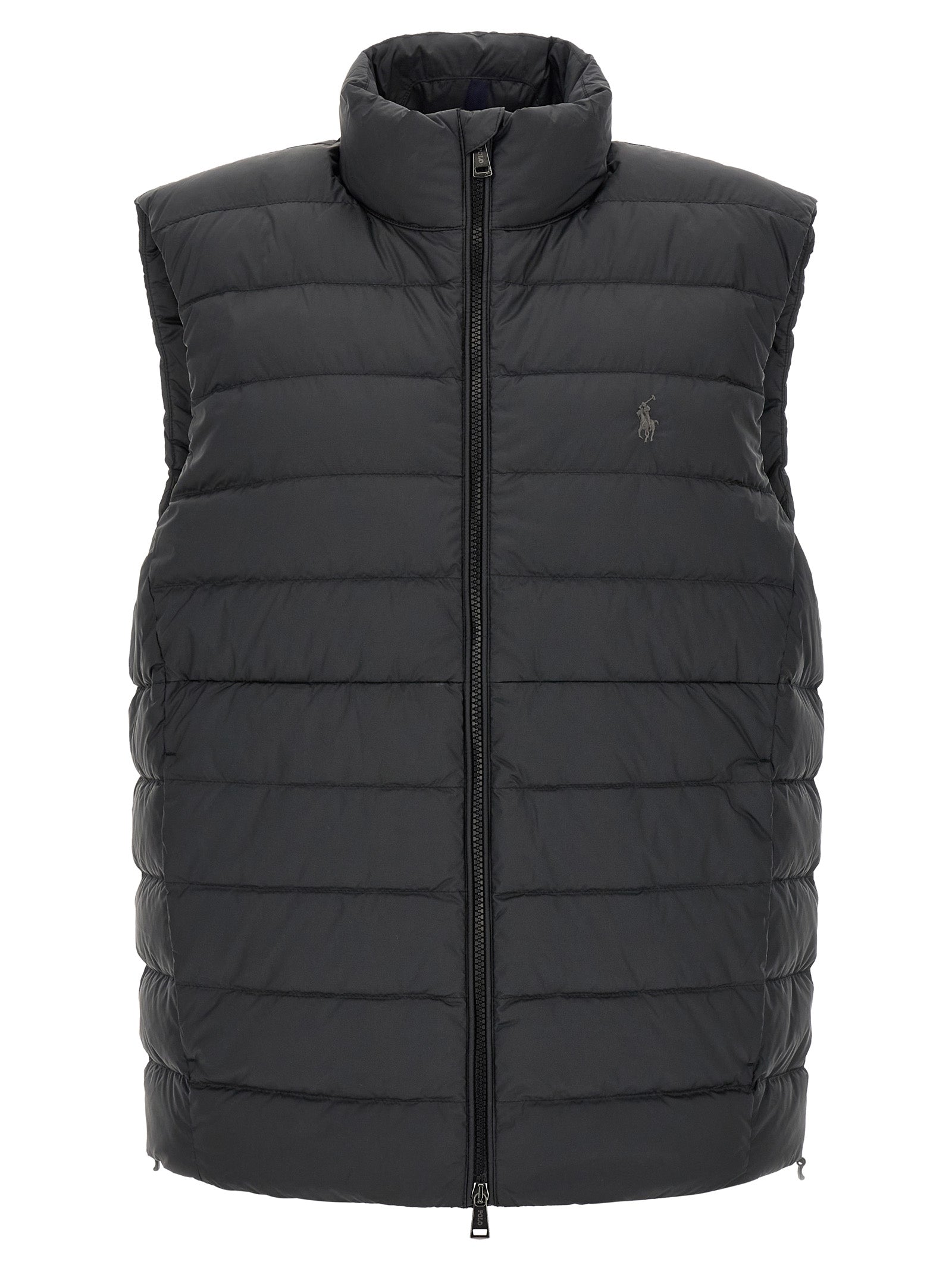 Polo Ralph Lauren Schwarze ärmellose Jacke aus Polyester