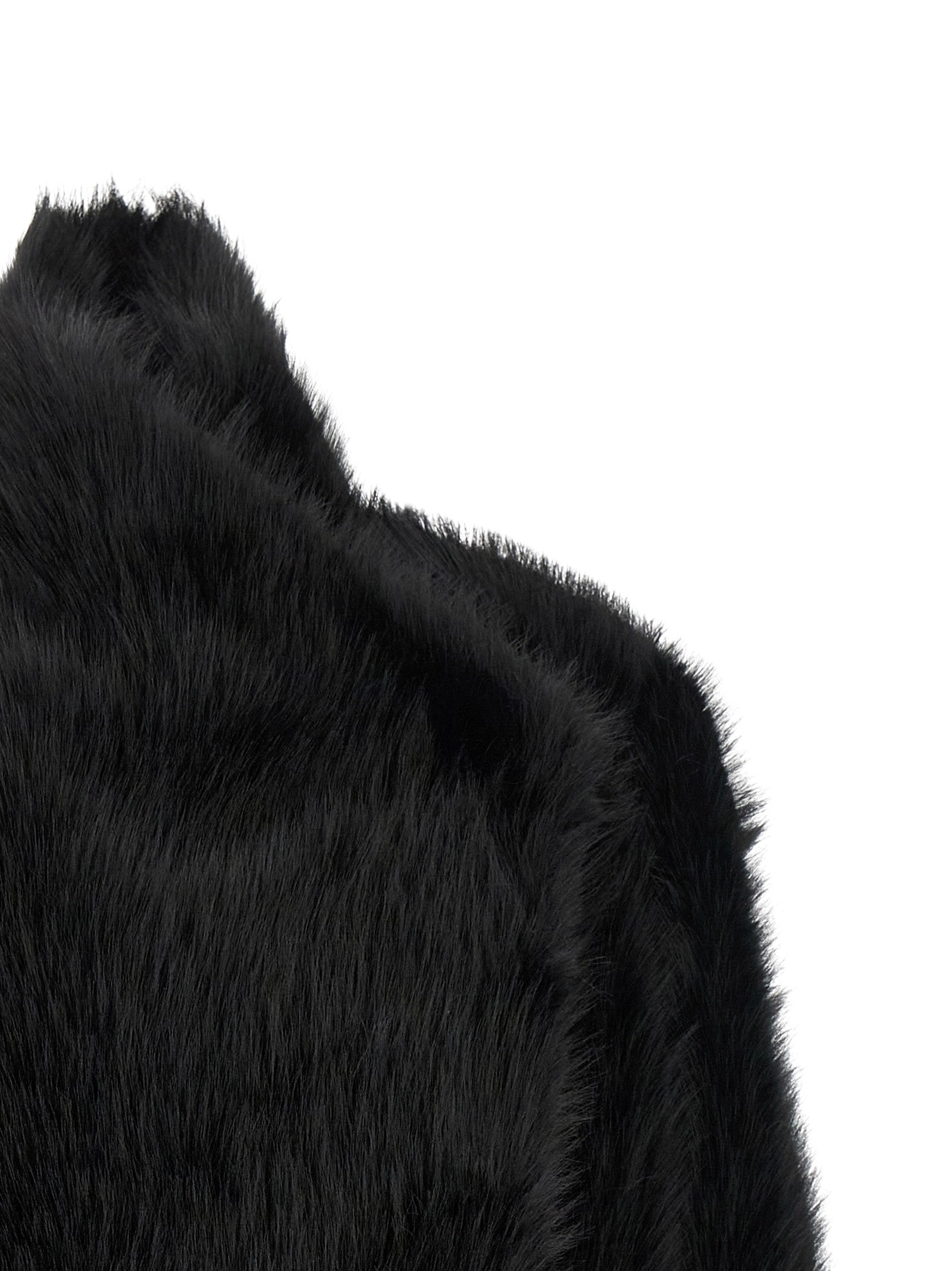 B&B COUTURE Schwarze Polyester-Jacke in voller Länge