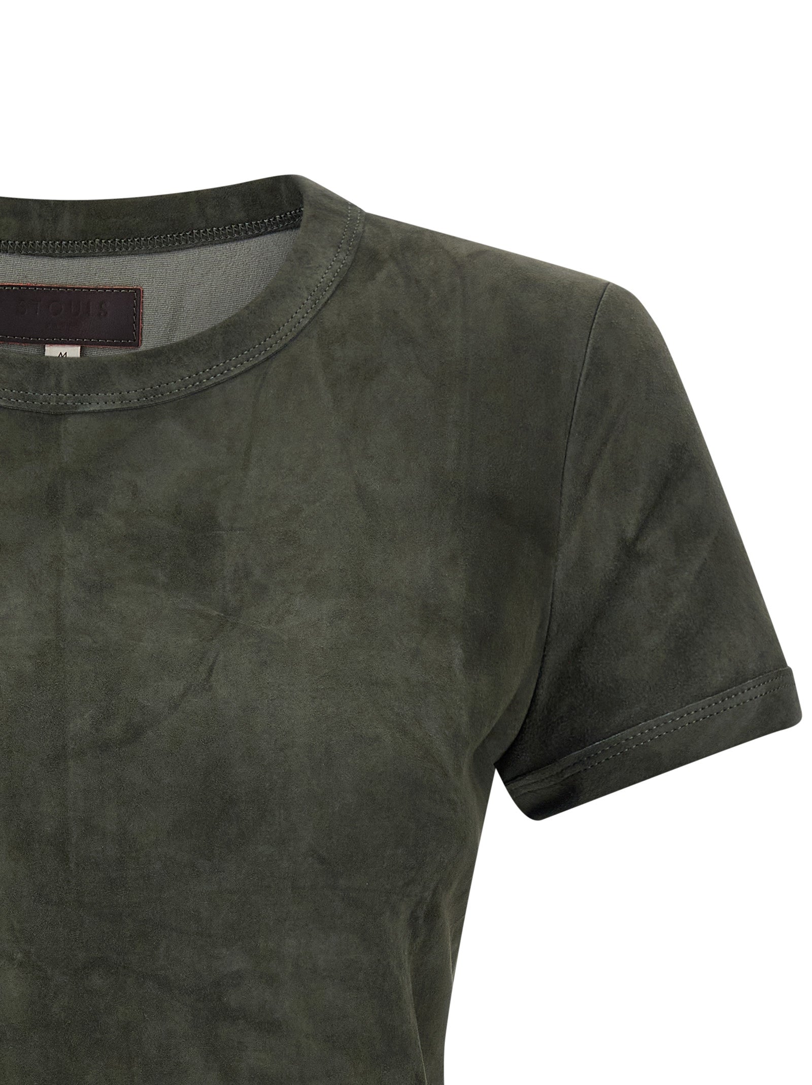 STOULS Graues Lammleder-T-Shirt