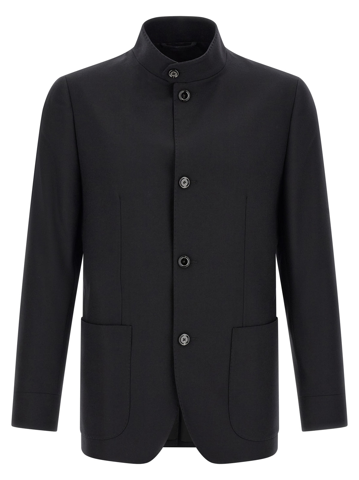 Lardini Schwarzer Blazer aus reiner Schurwolle