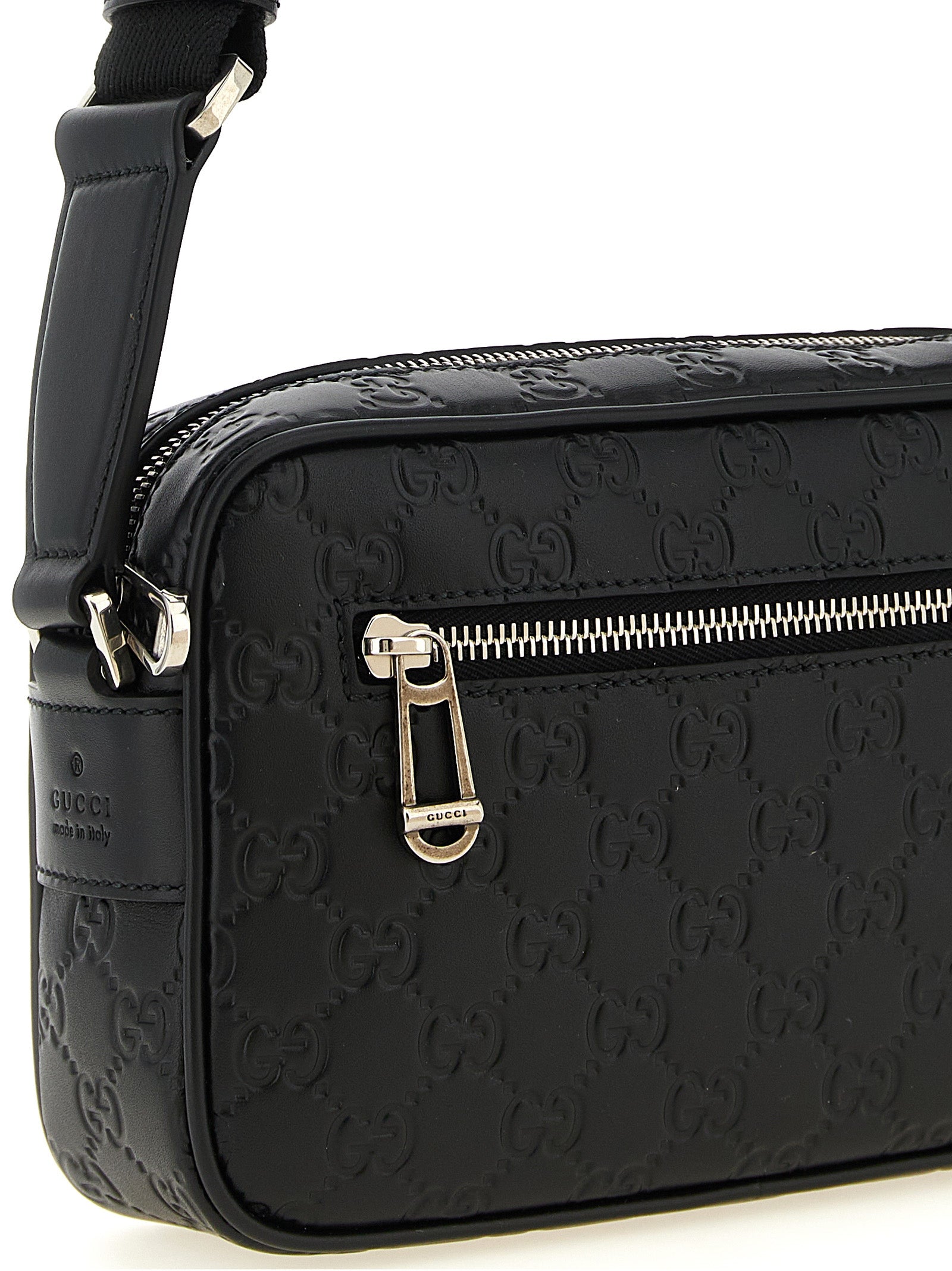Gucci Schwarze Kalbsleder-Umhängetasche