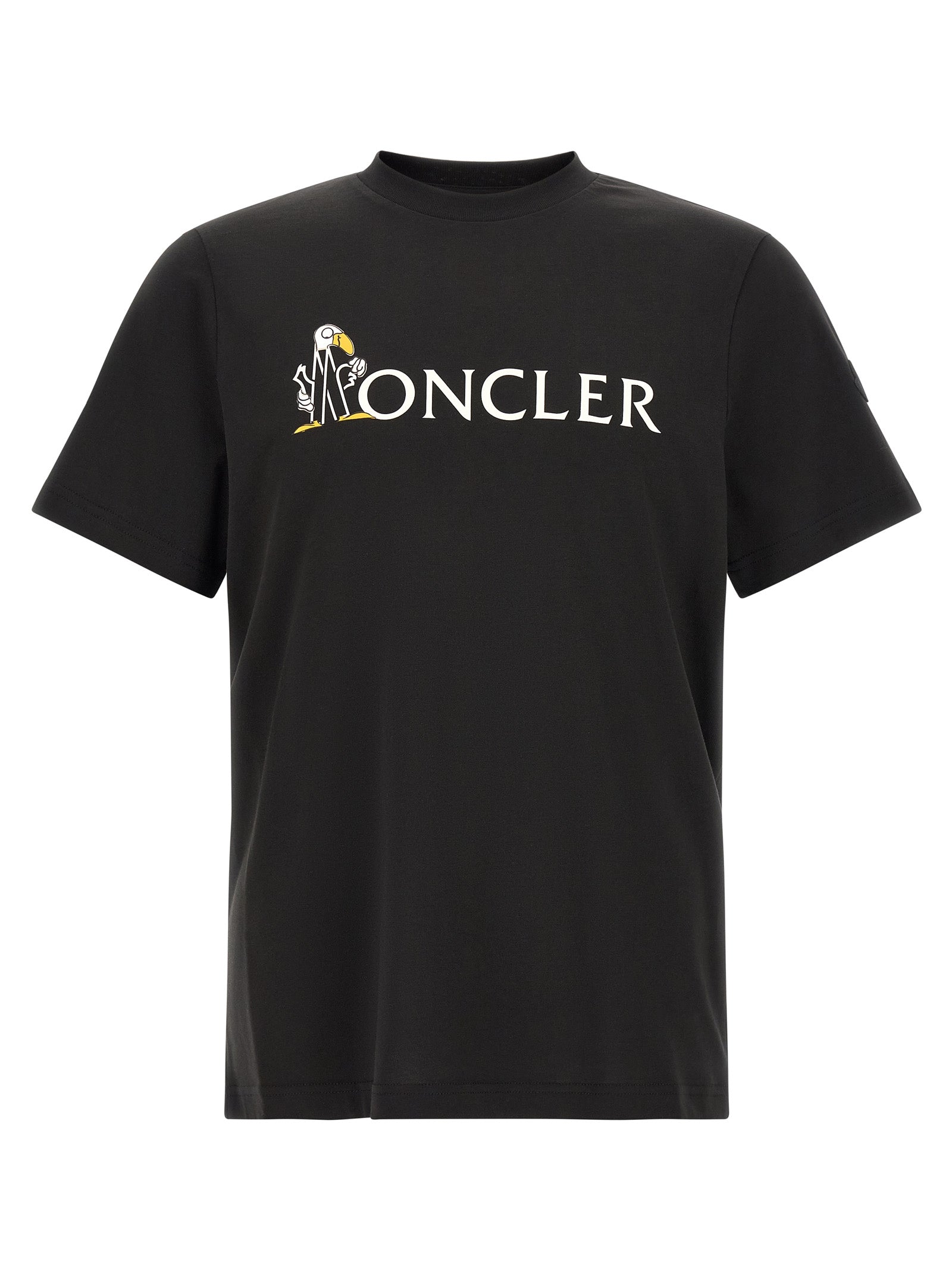 Moncler Schwarzes Baumwoll-T-Shirt