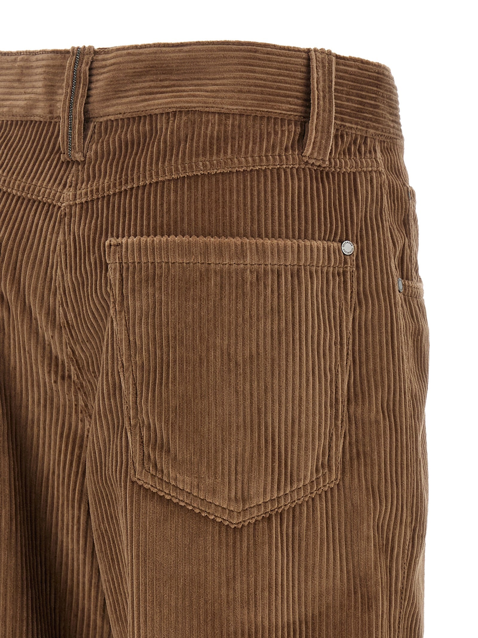 Brunello Cucinelli Braune Baumwollhose für die Freizeit