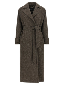 Kiton Mantel aus reiner Schurwolle in Braun