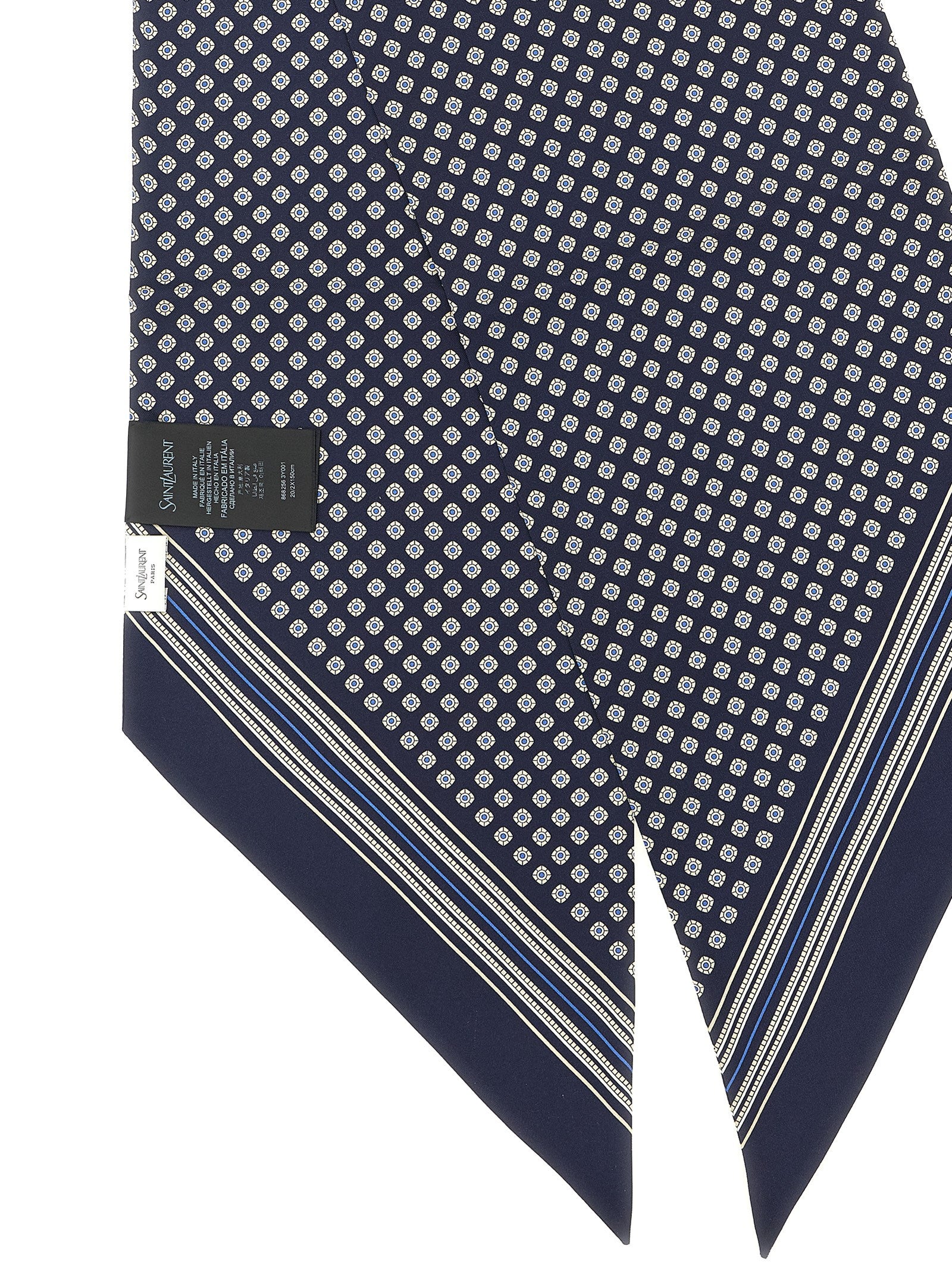 Saint Laurent Blaues Seidentuch