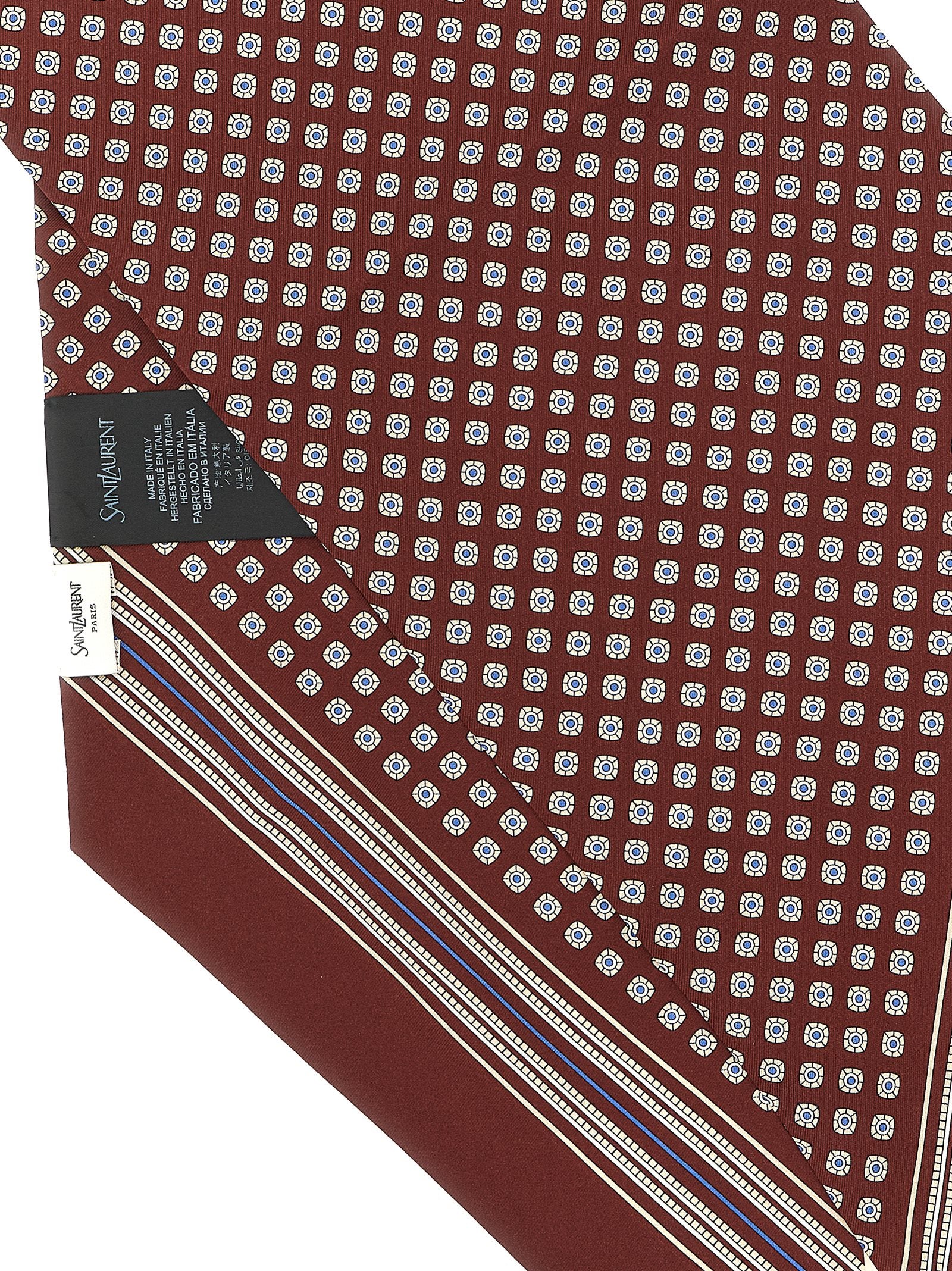 Saint Laurent Seidenschal Bordeaux
