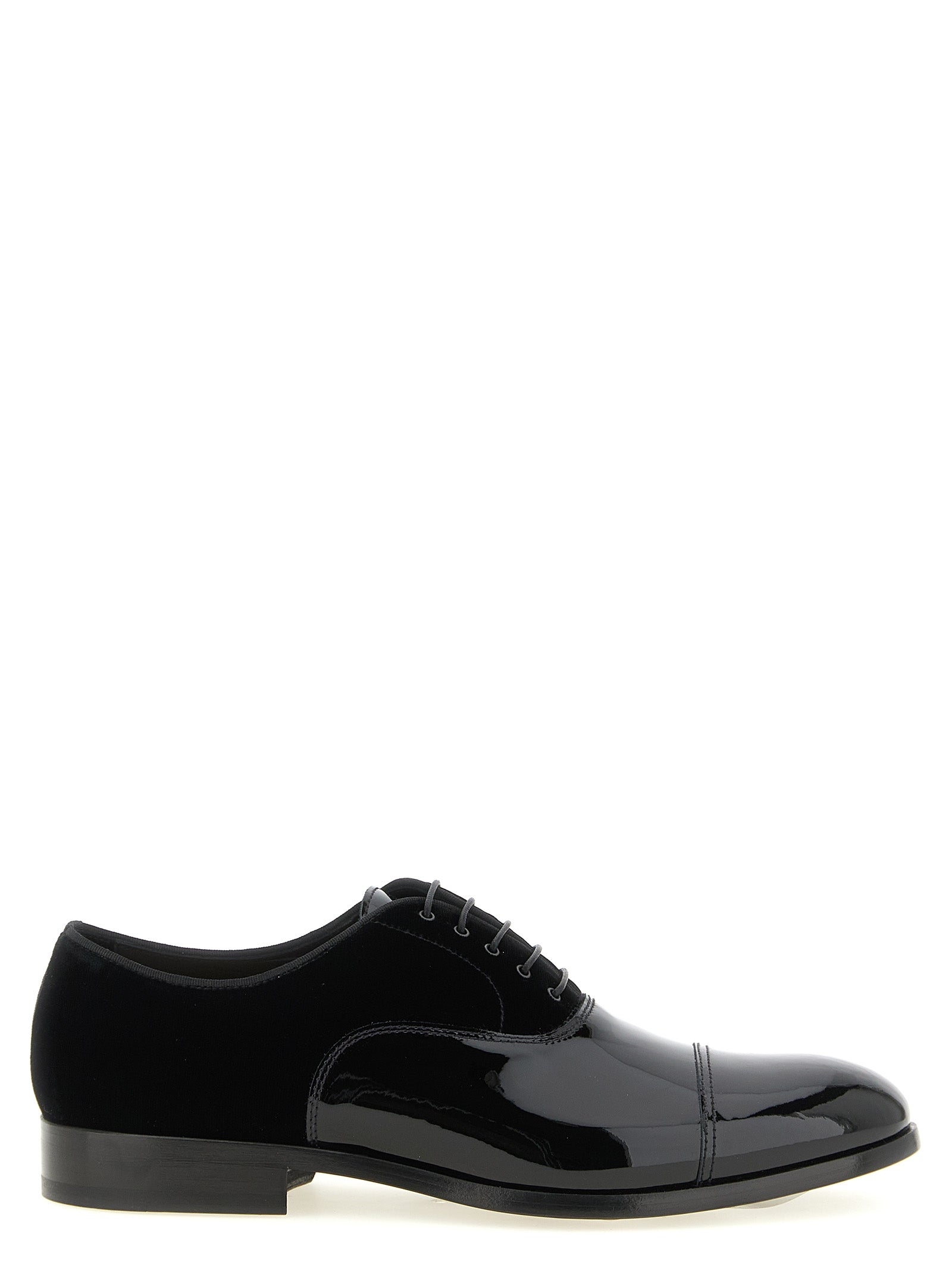 Doucal's Schwarze Oxford- und Derby-Schuhe aus Lammleder