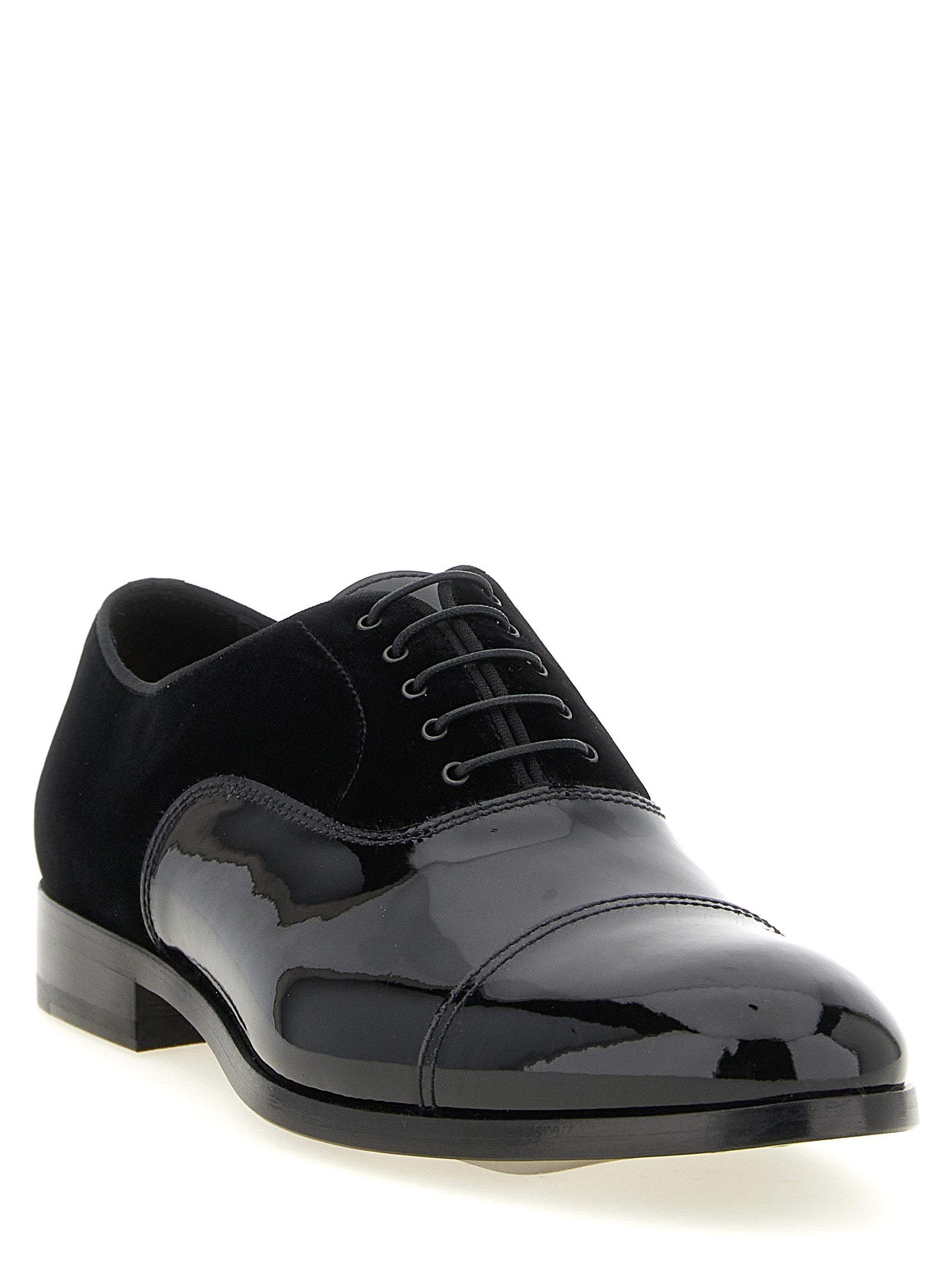 Doucal's Schwarze Oxford- und Derby-Schuhe aus Lammleder