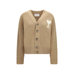 Ami Paris Beige Alpaka Vicugna Pacos Strickjacke